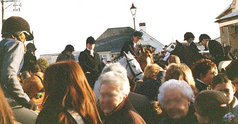 Photo of horses at Hemyock's Boxing Day Meet.