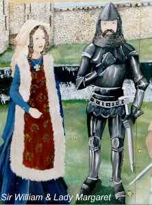 Sir William and Lady Margaret at Hemyock Castle